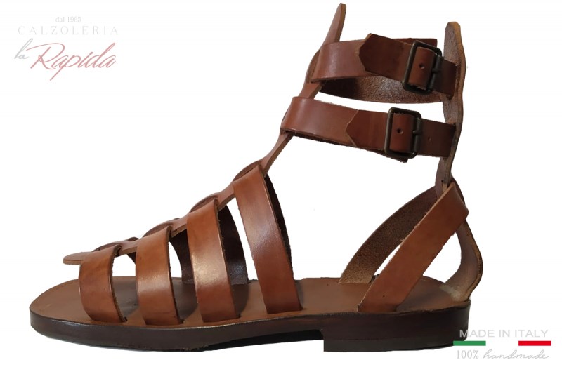 Sandali alla Schiava Pelle Cuoio Artigianali | Made in Italy